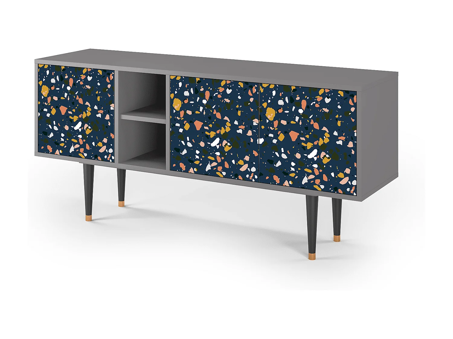 Meuble TV - 150х69х41 cm - T5 - Night Sky Langhterns, Gris