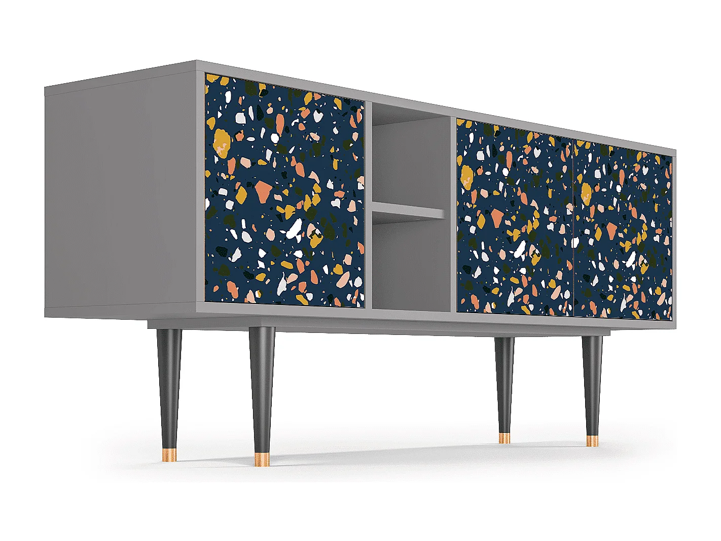 Meuble TV - 150х69х41 cm - T5 - Night Sky Langhterns, Gris