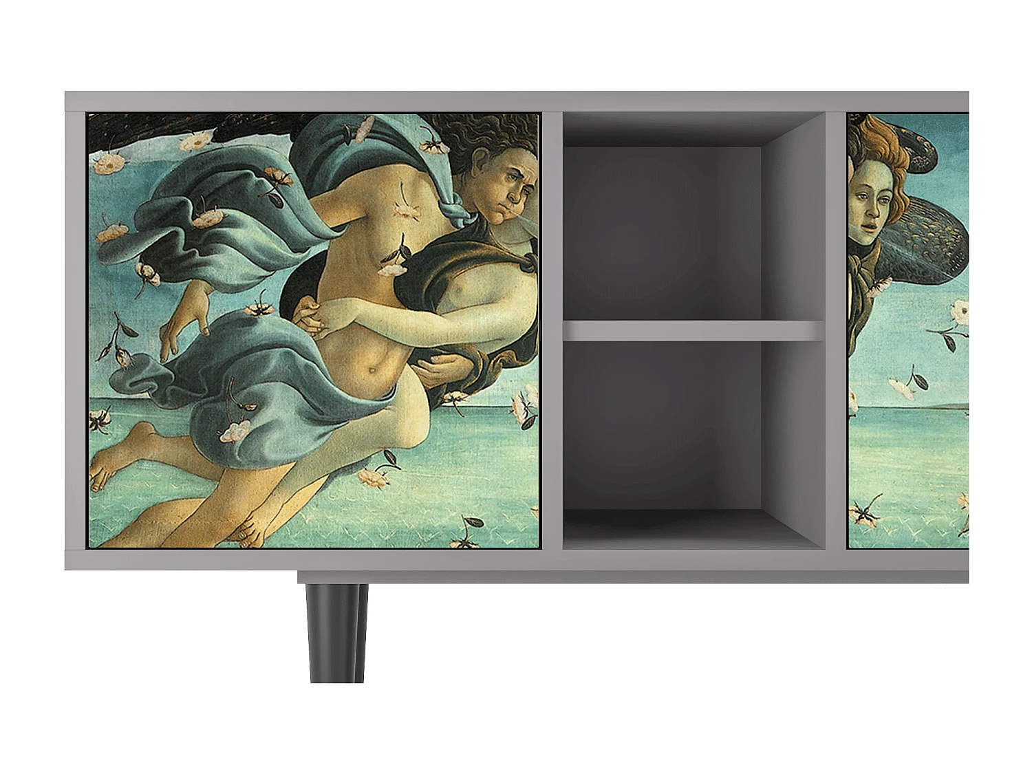 TV-meubel - 150х69х41 cm - T5 - The Birth of Venus, Grijs