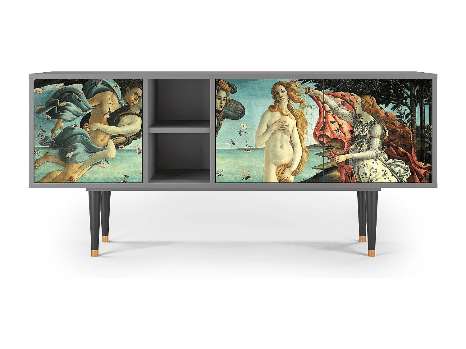 TV-meubel - 150х69х41 cm - T5 - The Birth of Venus, Grijs