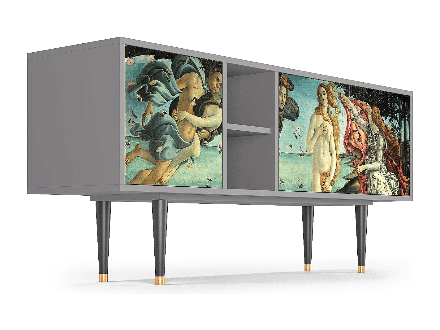 TV-meubel - 150х69х41 cm - T5 - The Birth of Venus, Grijs
