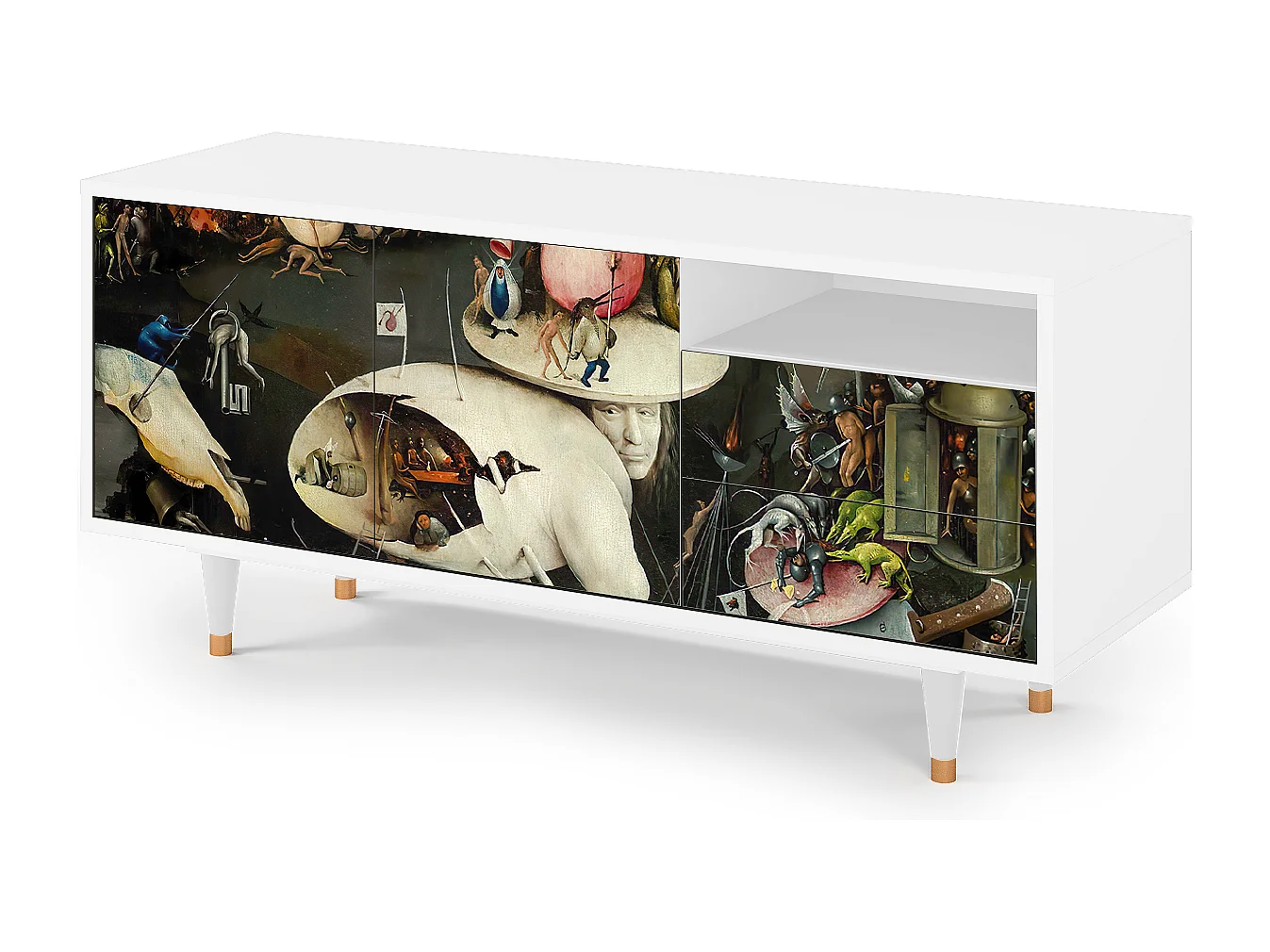 Mueble de TV - 125х56х41 cm - T7 - The Garden 2, Branco