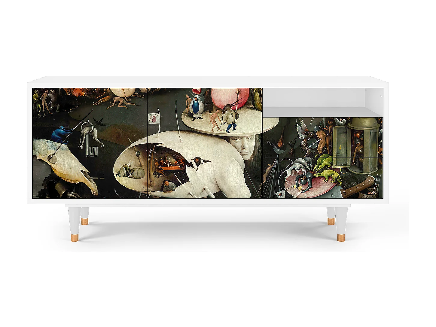 Meuble TV - 125х56х41 cm - T7 - The Garden 2, Blanc