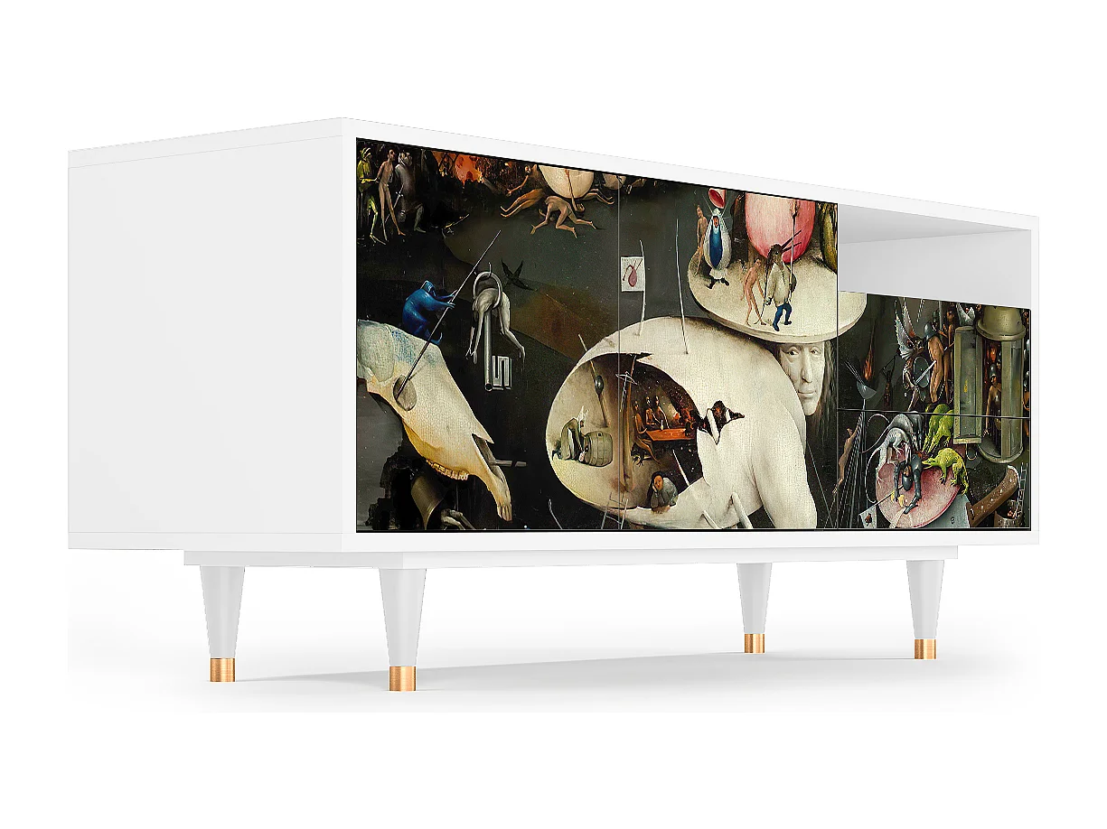 Meuble TV - 125х56х41 cm - T7 - The Garden 2, Blanc