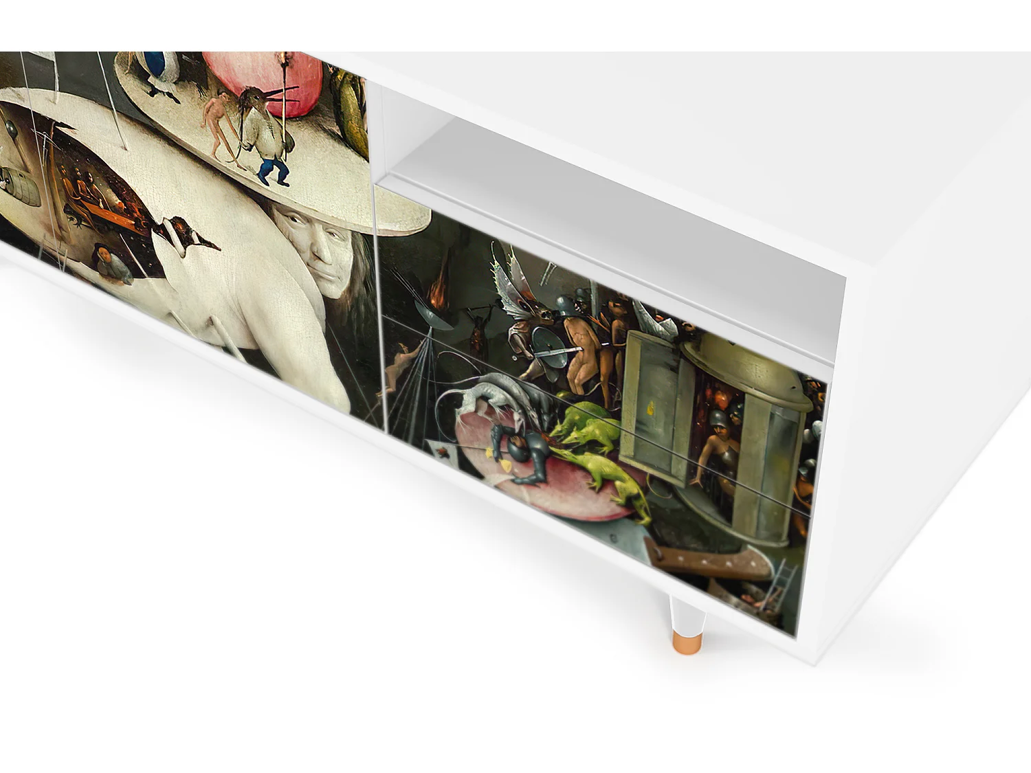 Meuble TV - 125х56х41 cm - T7 - The Garden 2, Blanc