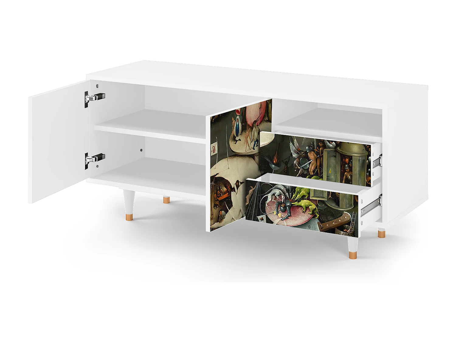 TV-meubel - 125х56х41 cm - T7 - The Garden 2, Wit