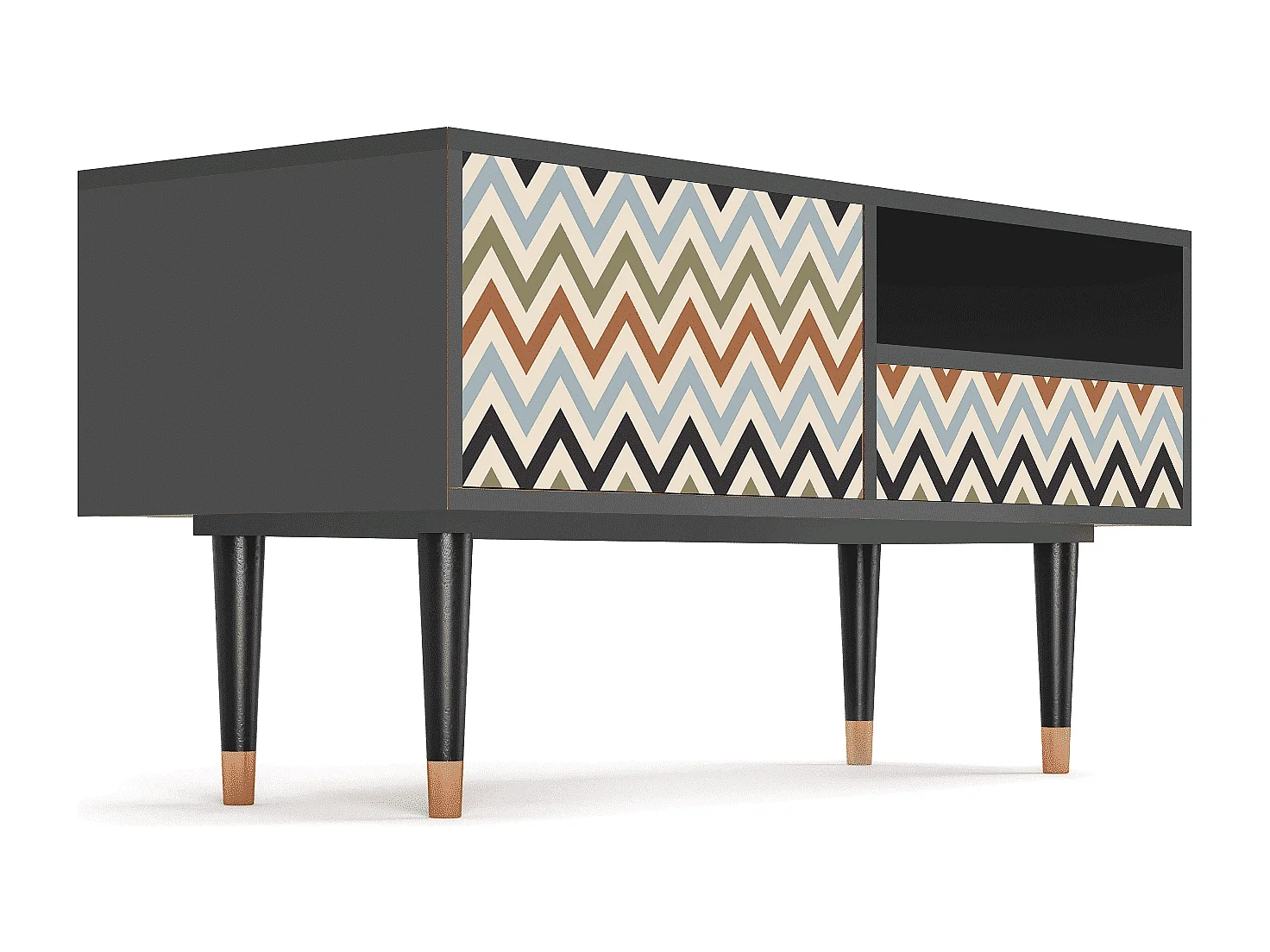 TV-Möbel - 115х59х48 cm - T3 - Bright Ripple, Anthrazit