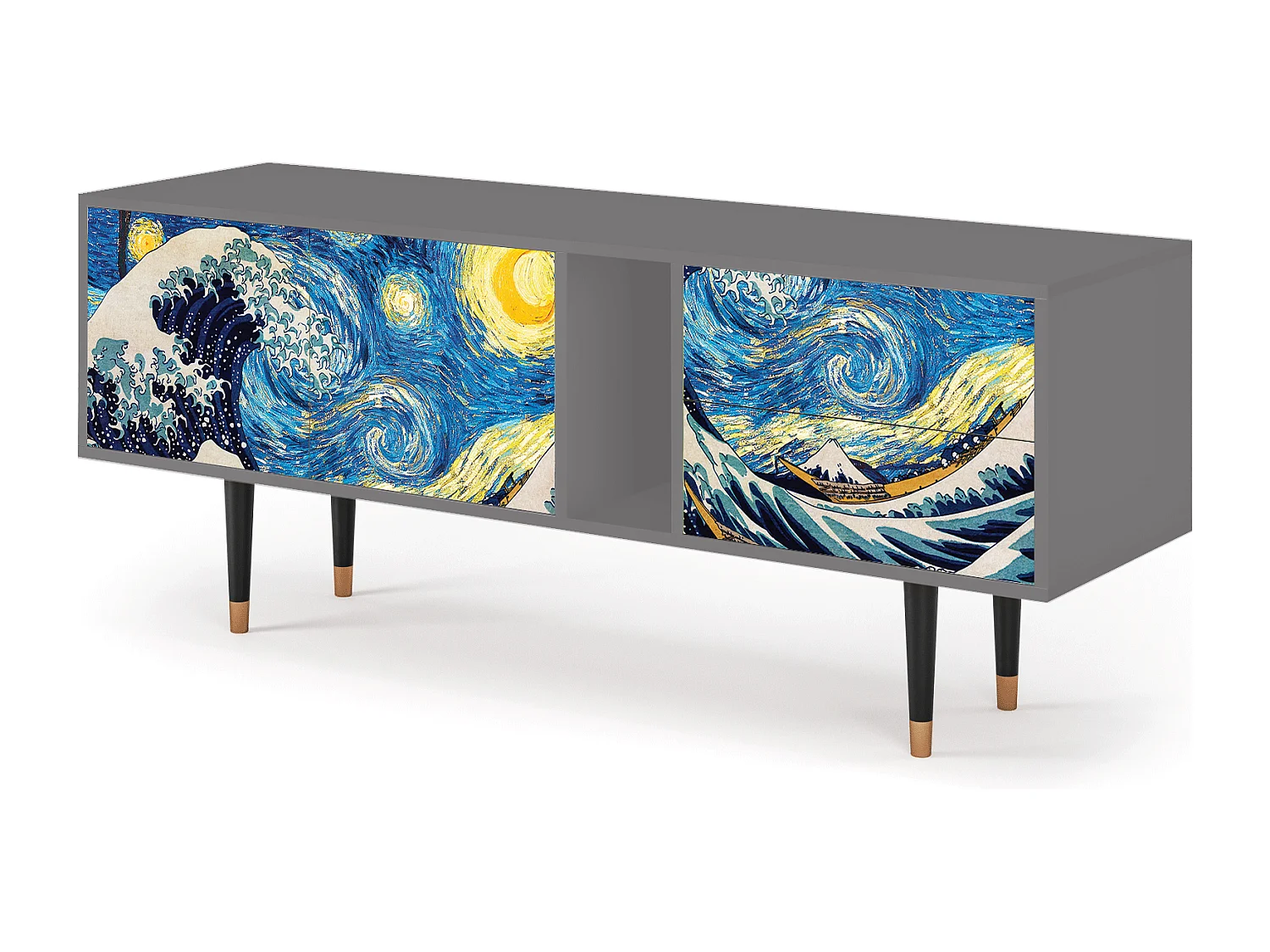 Mueble de TV - 170х69х48 cm - T1 - Great Wave, Cinza