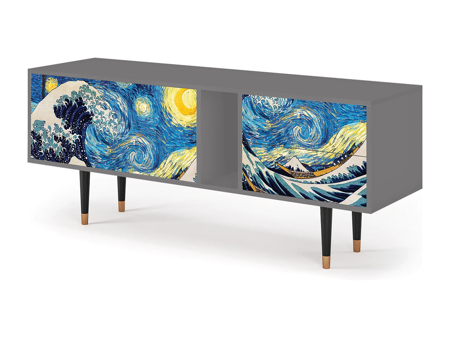 Mobile TV - 170х69х48 cm - T1 - Great Wave, Grigio