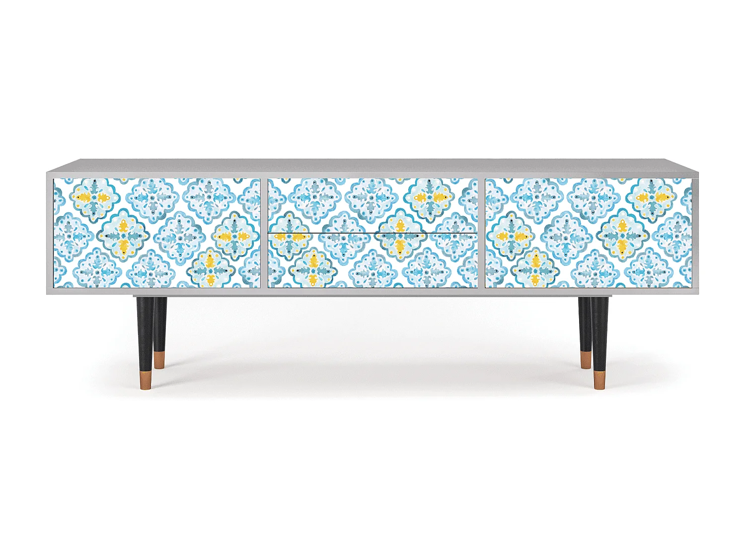 Mueble de TV - 170х59х48 cm - T4 - Portugese tiles, Gris