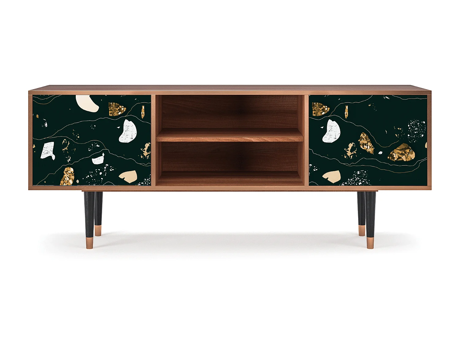 Meuble TV - 170х69х48 cm - T2 - Space Rocks, Noyer