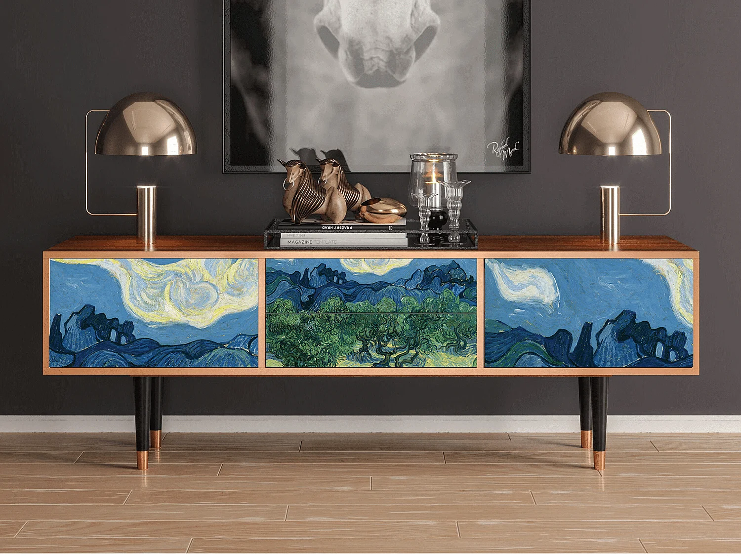 Meuble TV - 170х59х48 cm - T4 - The Oil Trees, Noyer