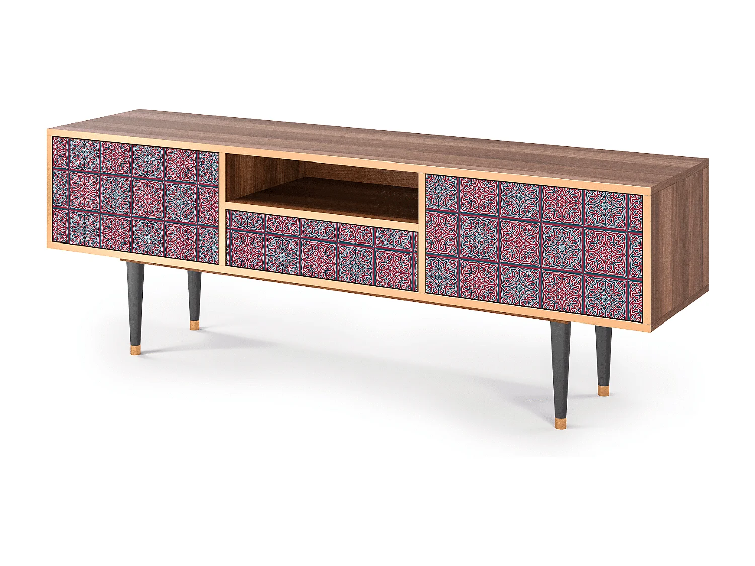 TV-meubel - 170х59х41 cm - T6 - Riviera Mosaic, Walnoot