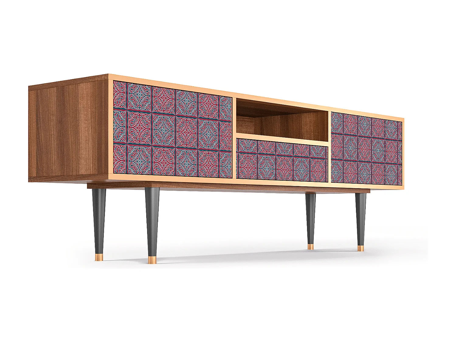 TV-meubel - 170х59х41 cm - T6 - Riviera Mosaic, Walnoot