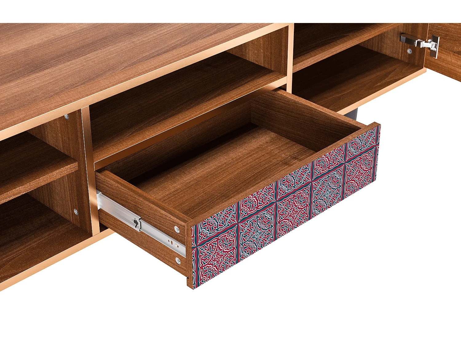 TV-meubel - 170х59х41 cm - T6 - Riviera Mosaic, Walnoot