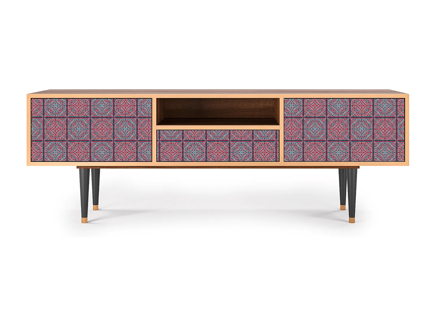 Szafka RTV - 170х59х41 cm - T6 - Riviera Mosaic, Orzech