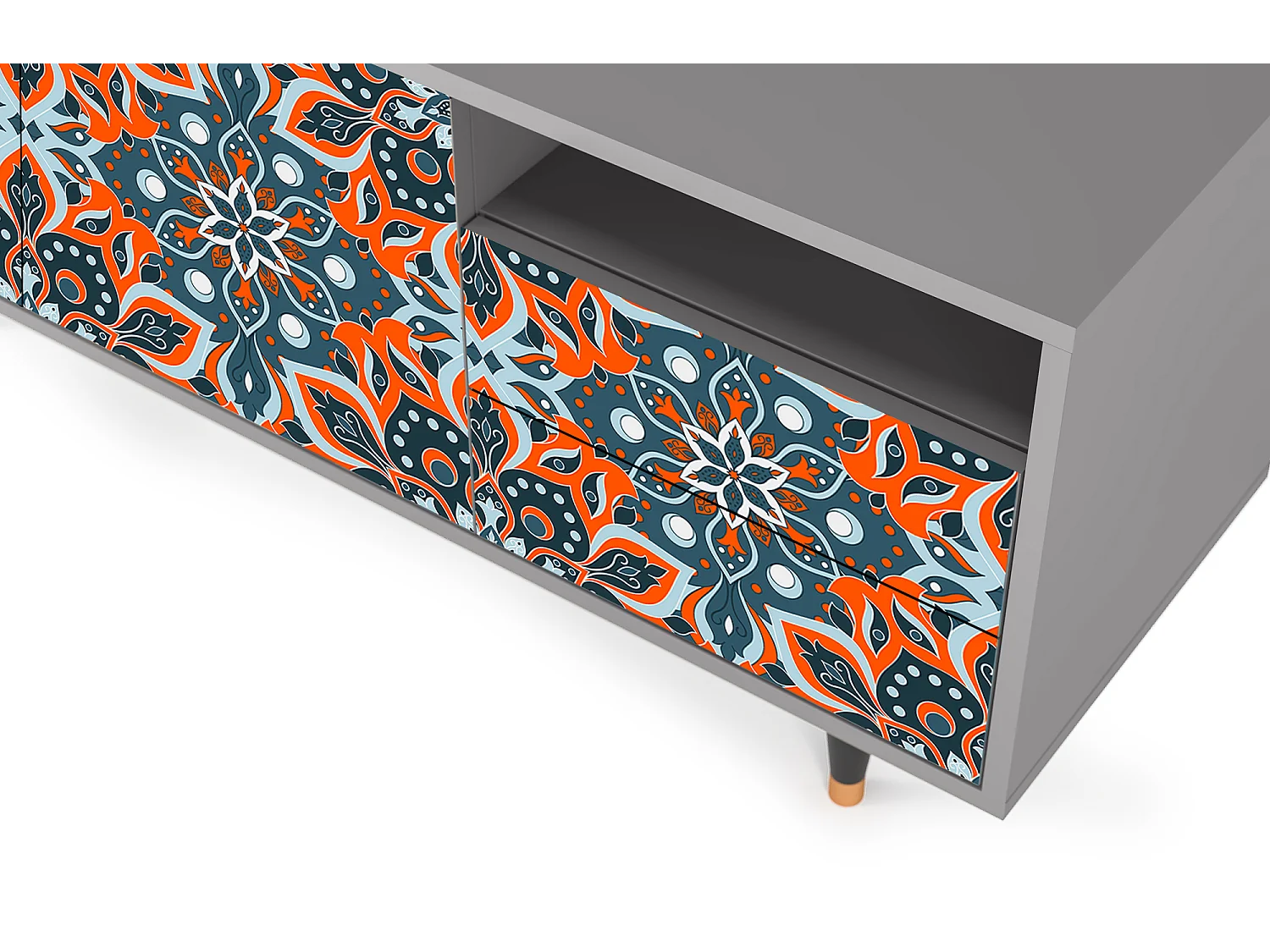 Mobile TV - 125х56х41 cm - T7 - Fire Beetle, Grigio