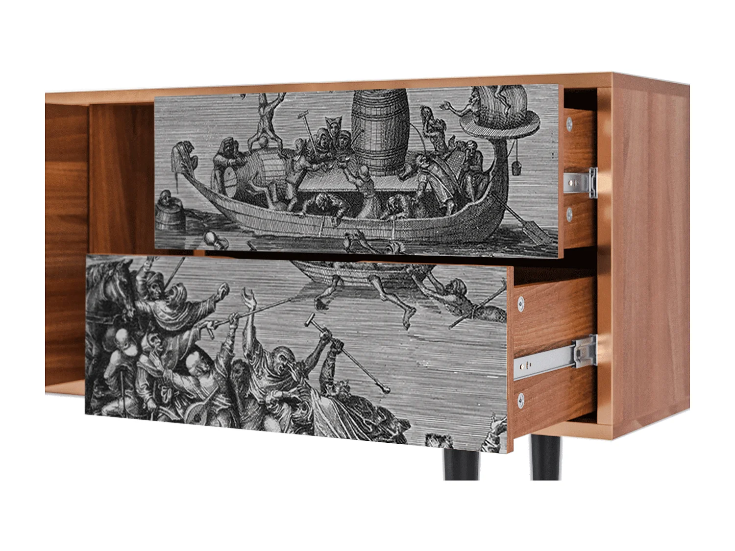 Mueble de TV - 170х69х48 cm - T1 - Saint Martin, Nogueira