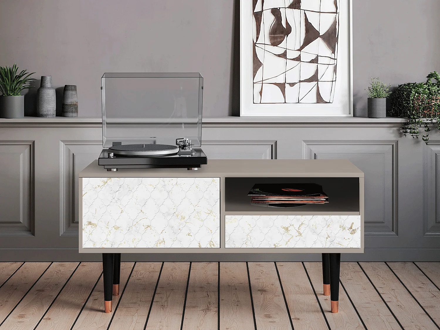 TV-Möbel - 115х59х48 cm - T3 - Sweet Cotton, Sand