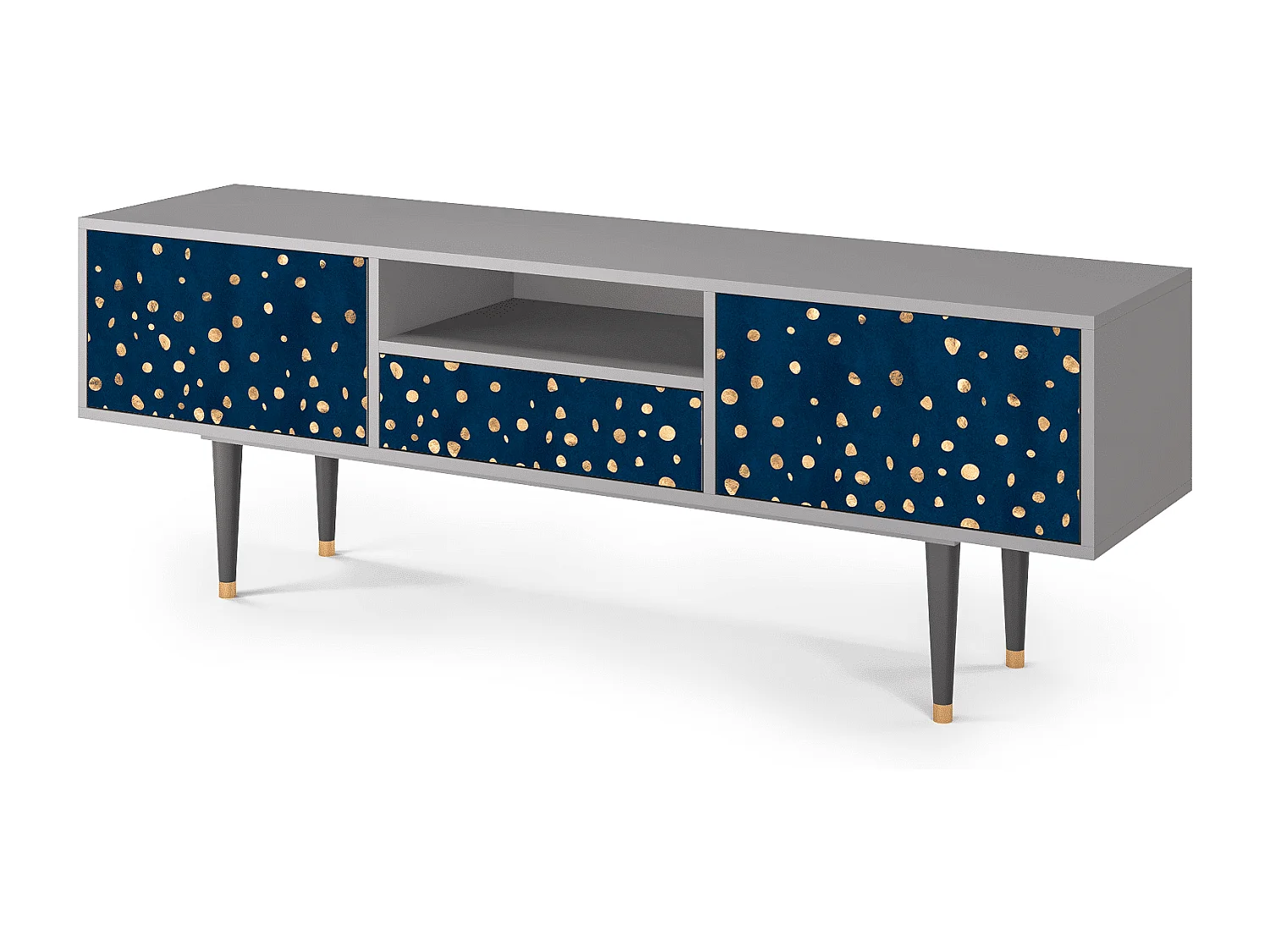 Meuble TV - 170х59х41 cm - T6 - Night Skies, Gris