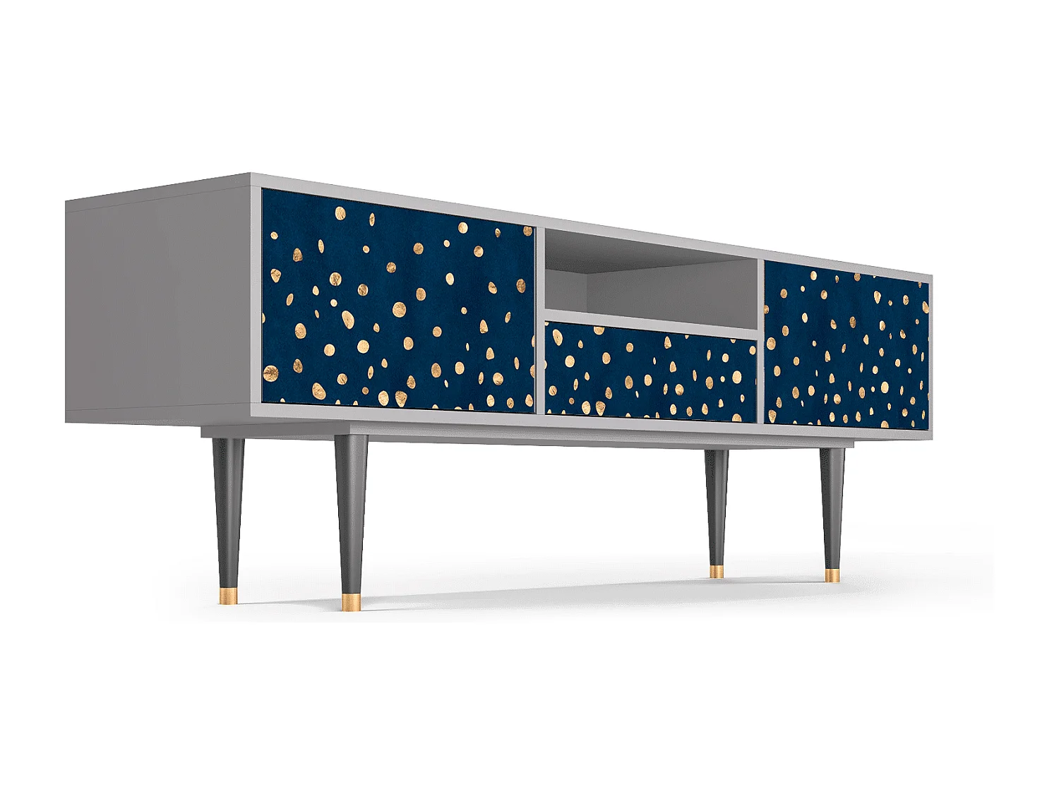 Meuble TV - 170х59х41 cm - T6 - Night Skies, Gris