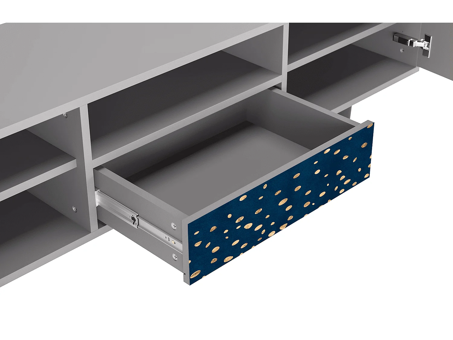 Meuble TV - 170х59х41 cm - T6 - Night Skies, Gris