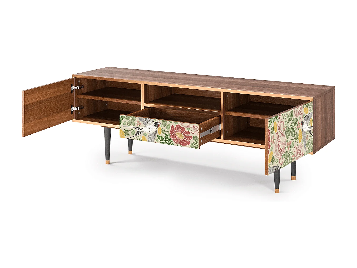 TV-meubel - 170х59х41 cm - T6 - Spring Swallow, Walnoot