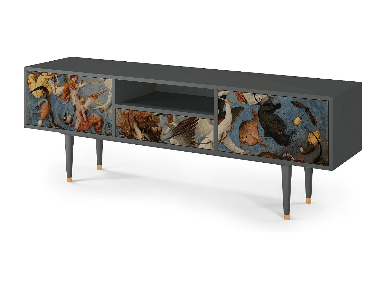 Meuble TV - 170х59х41 cm - T6 - The Fall, Anthracite