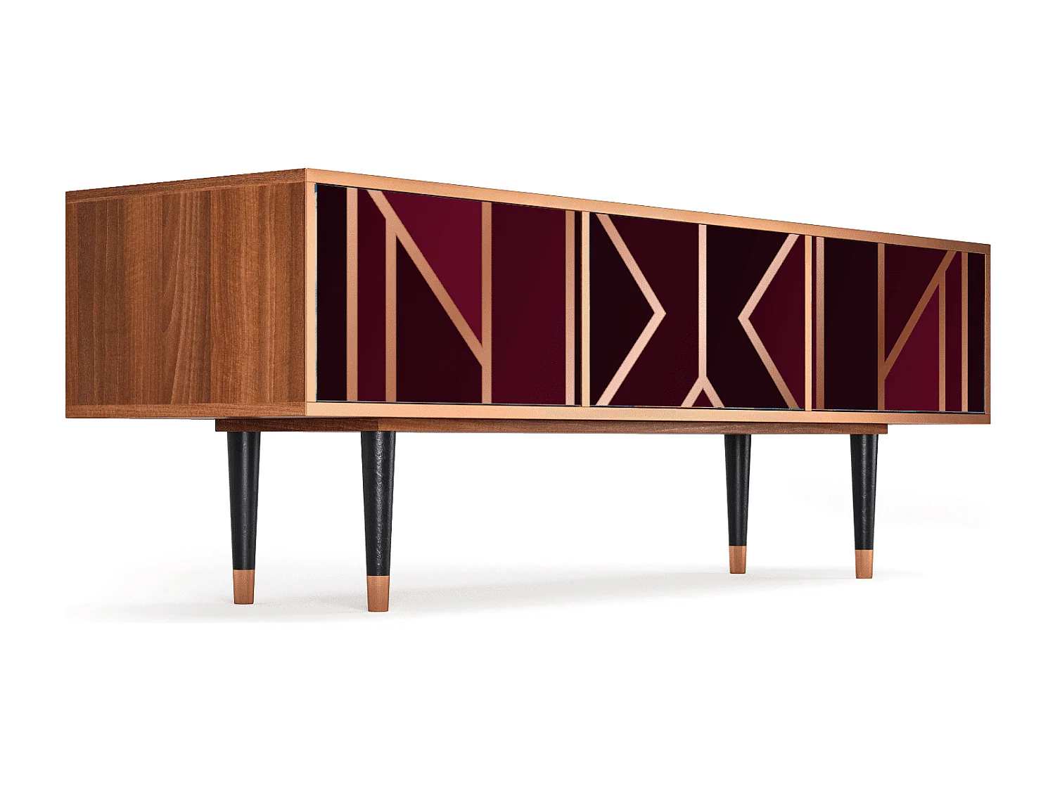 Mueble de TV - 170х59х48 cm - T4 - Burgundy Jewelery, Nogueira