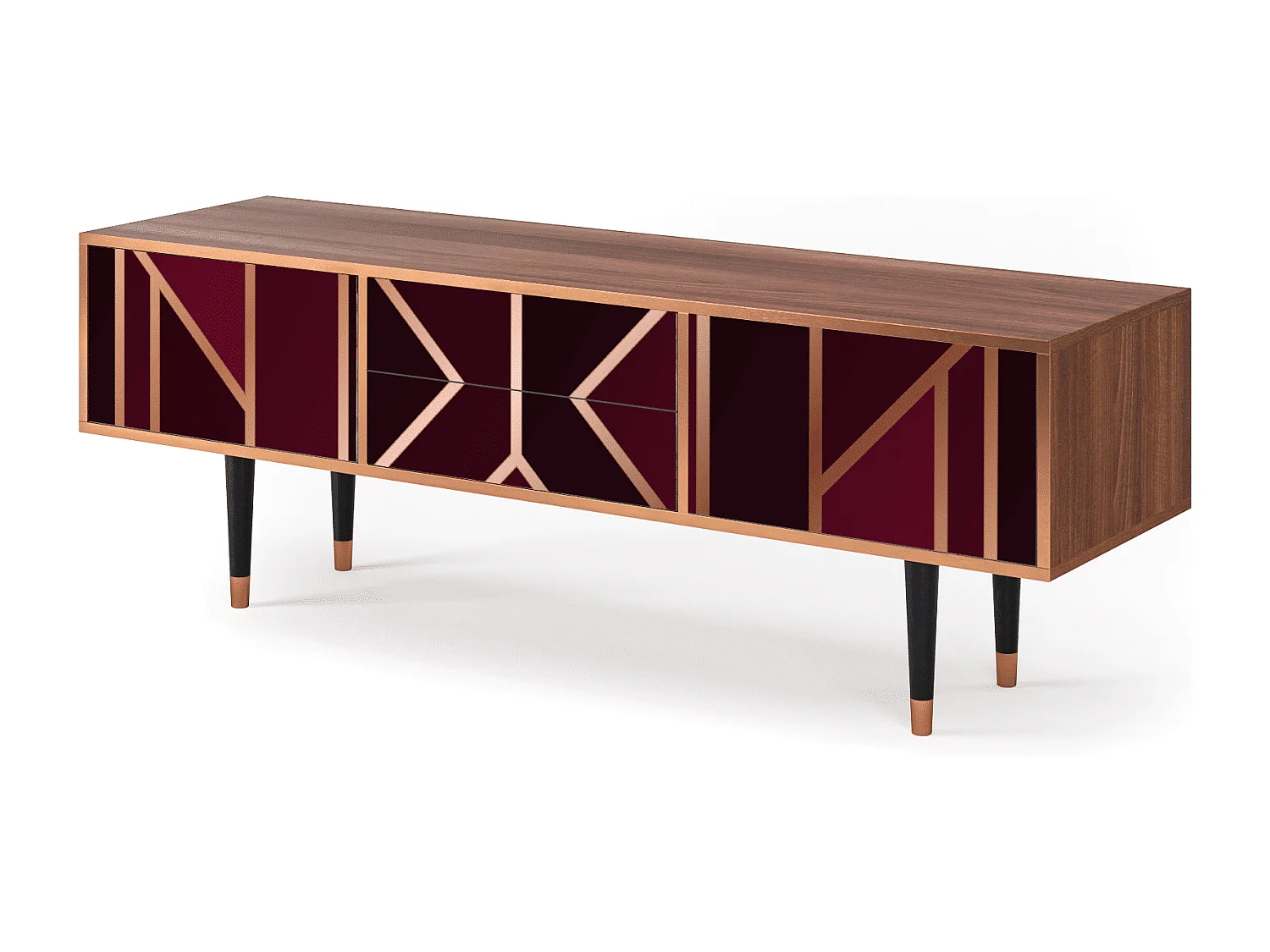 Mobile TV - 170х59х48 cm - T4 - Burgundy Jewelery, Noce