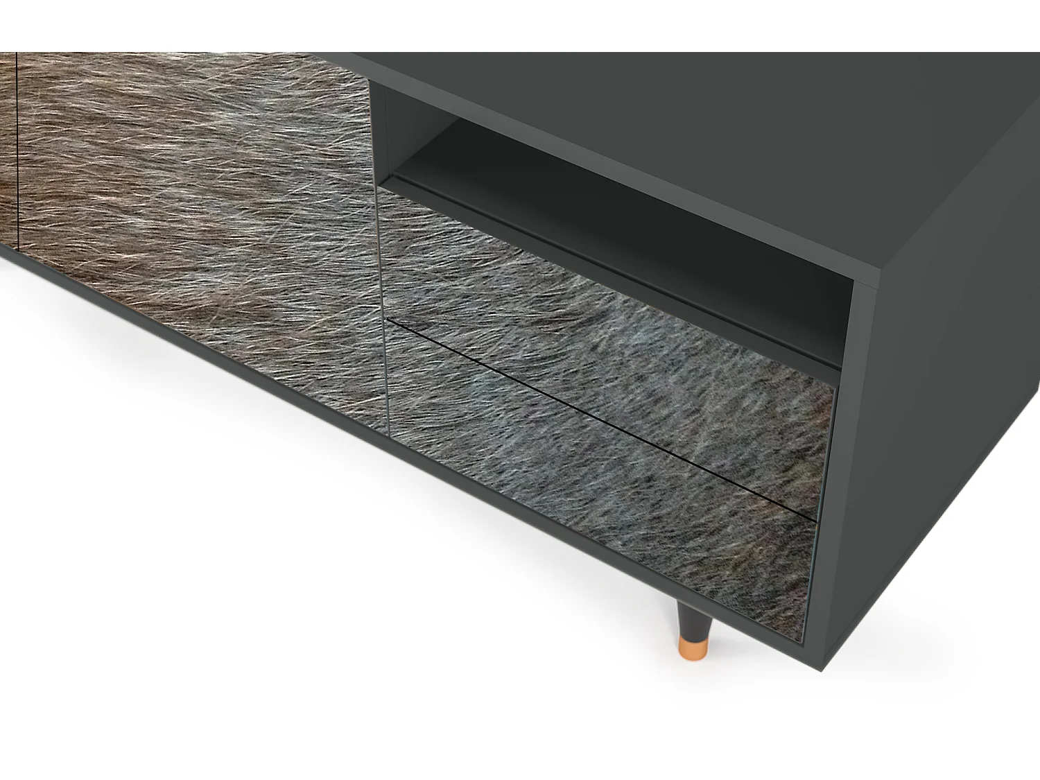 Mueble de TV - 125х56х41 cm - T7 - Peanut Hair, Antracite