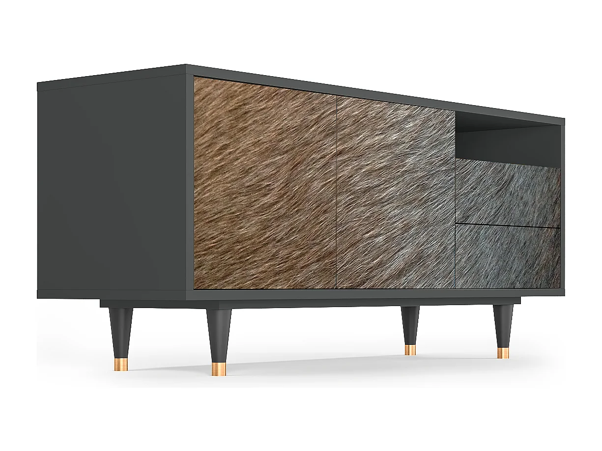 Meuble TV - 125х56х41 cm - T7 - Peanut Hair, Anthracite