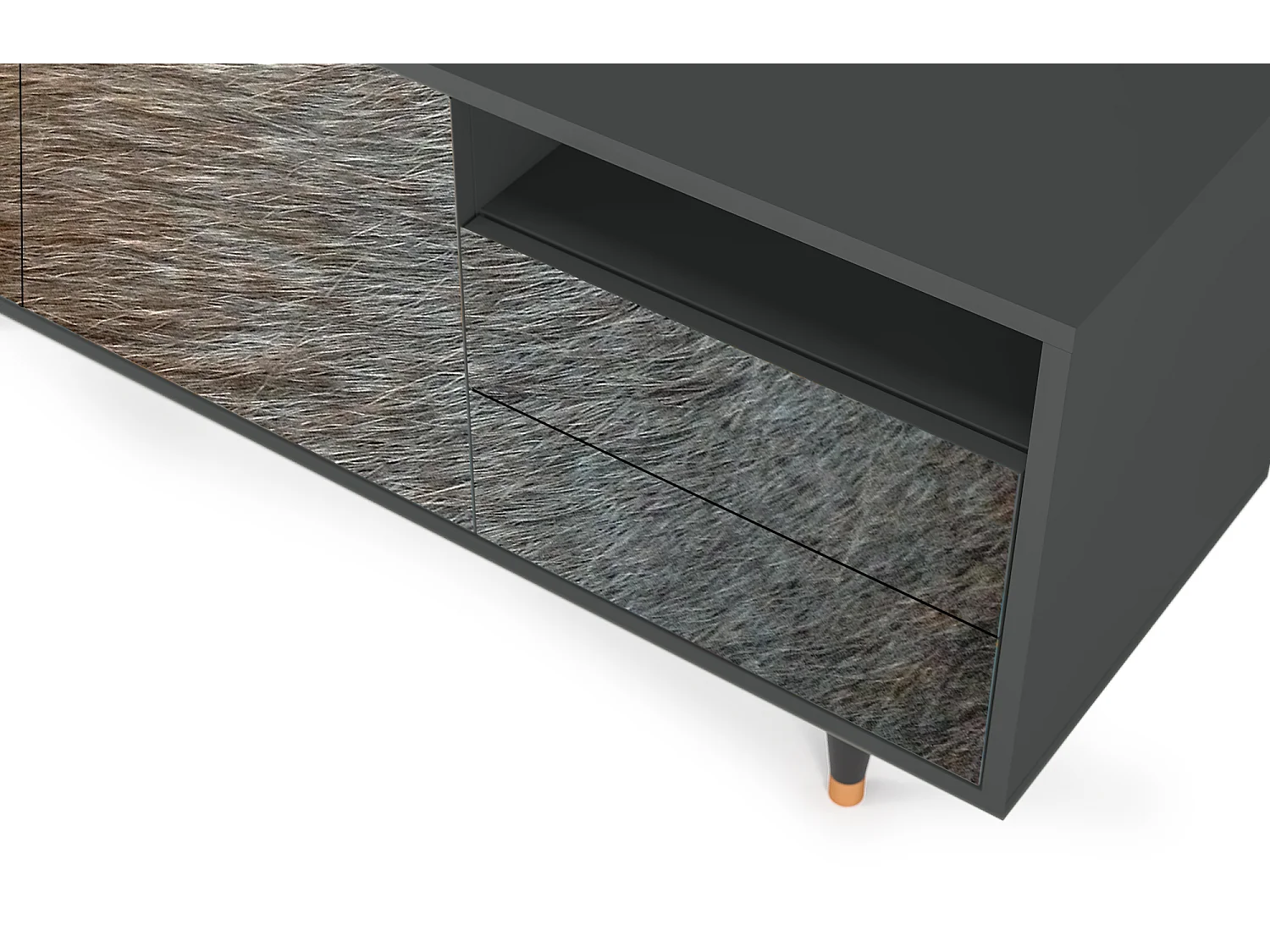 Mueble de TV - 125х56х41 cm - T7 - Peanut Hair, Antracite