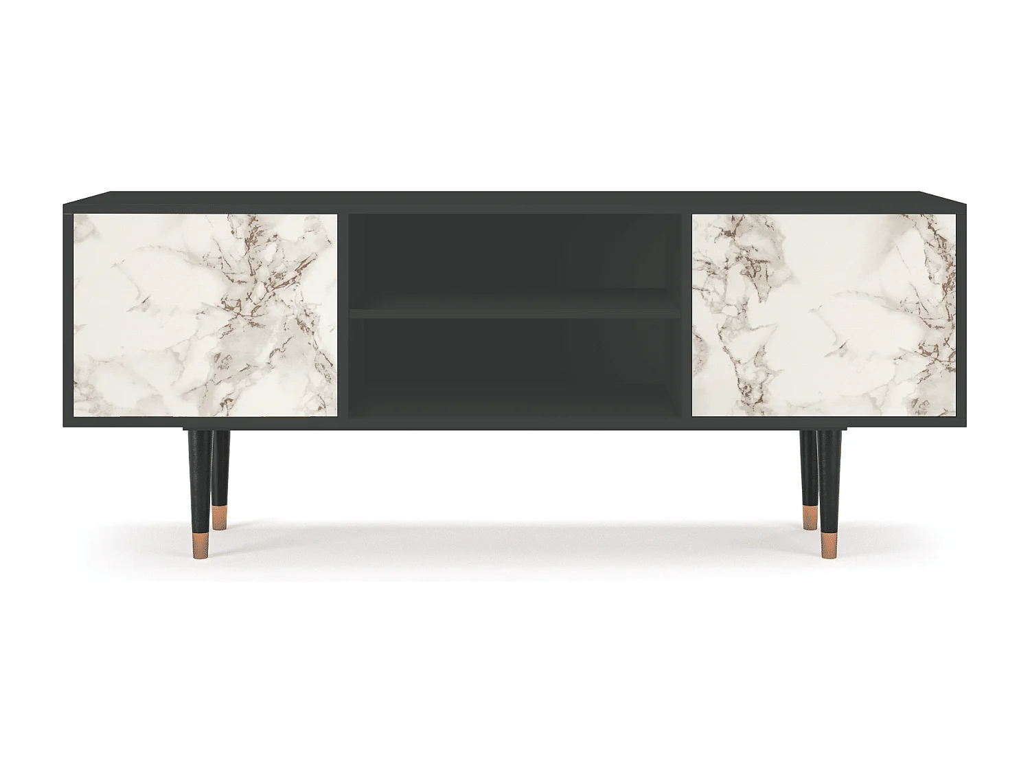 TV-meubel - 170х69х48 cm - T2 - Milk Marble, Antraciet