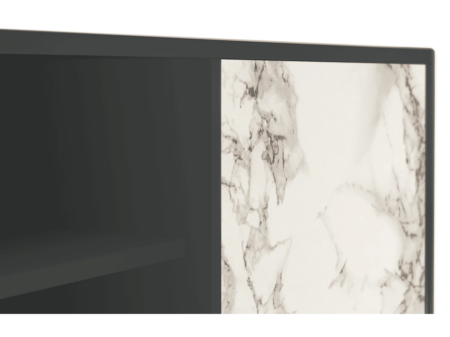 Mueble de TV - 170х69х48 cm - T2 - Milk Marble, Antracita