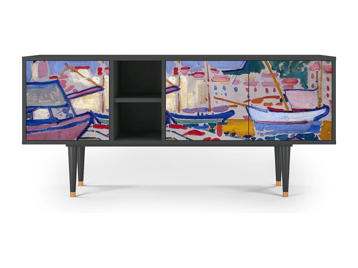 TV-Möbel - 150х69х41 cm - T5 - The Port of Collioure , Anthrazit