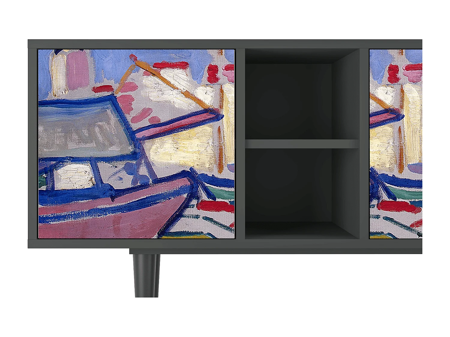 TV-Möbel - 150х69х41 cm - T5 - The Port of Collioure , Anthrazit