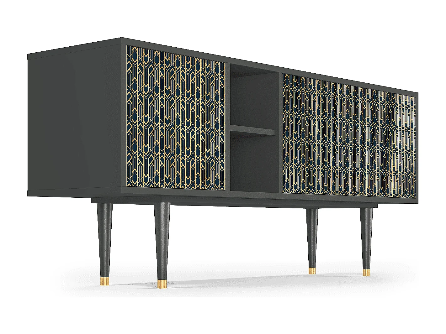 Meuble TV - 150х69х41 cm - T5 - Golden Empire, Anthracite