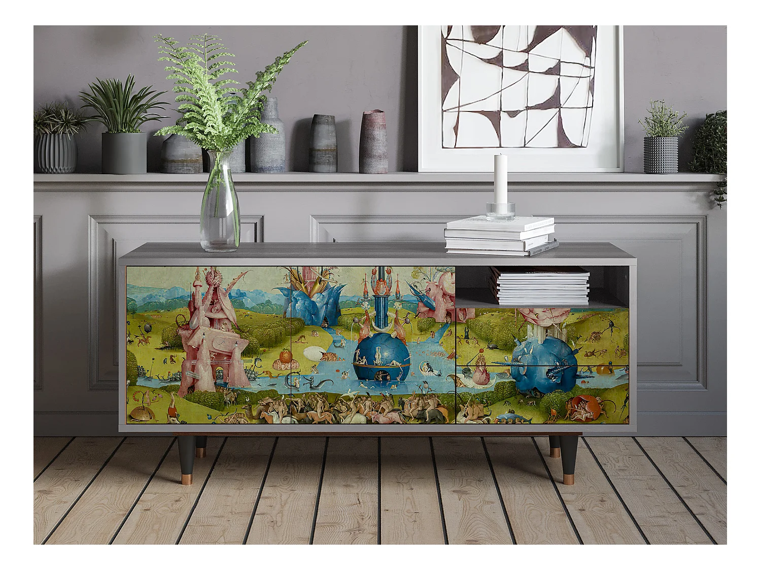 Mueble de TV - 125х56х41 cm - T7 - The Garden 2 by Bosch, Gris