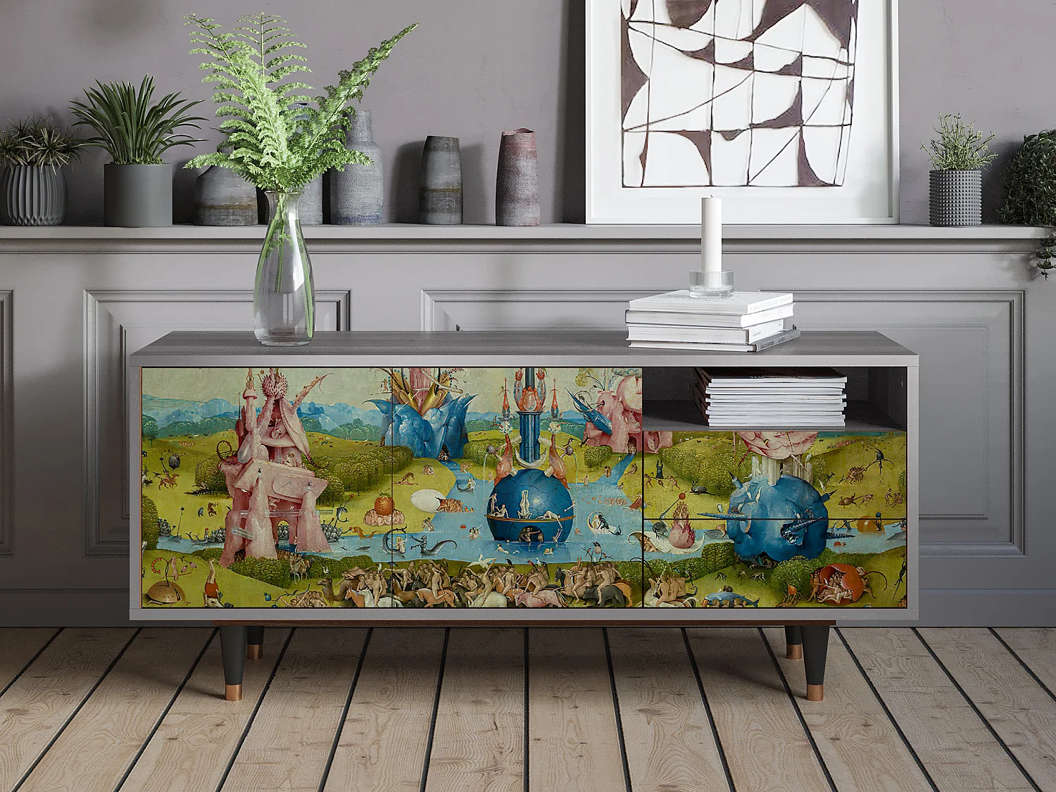 Mueble de TV - 125х56х41 cm - T7 - The Garden 2 by Bosch, Gris