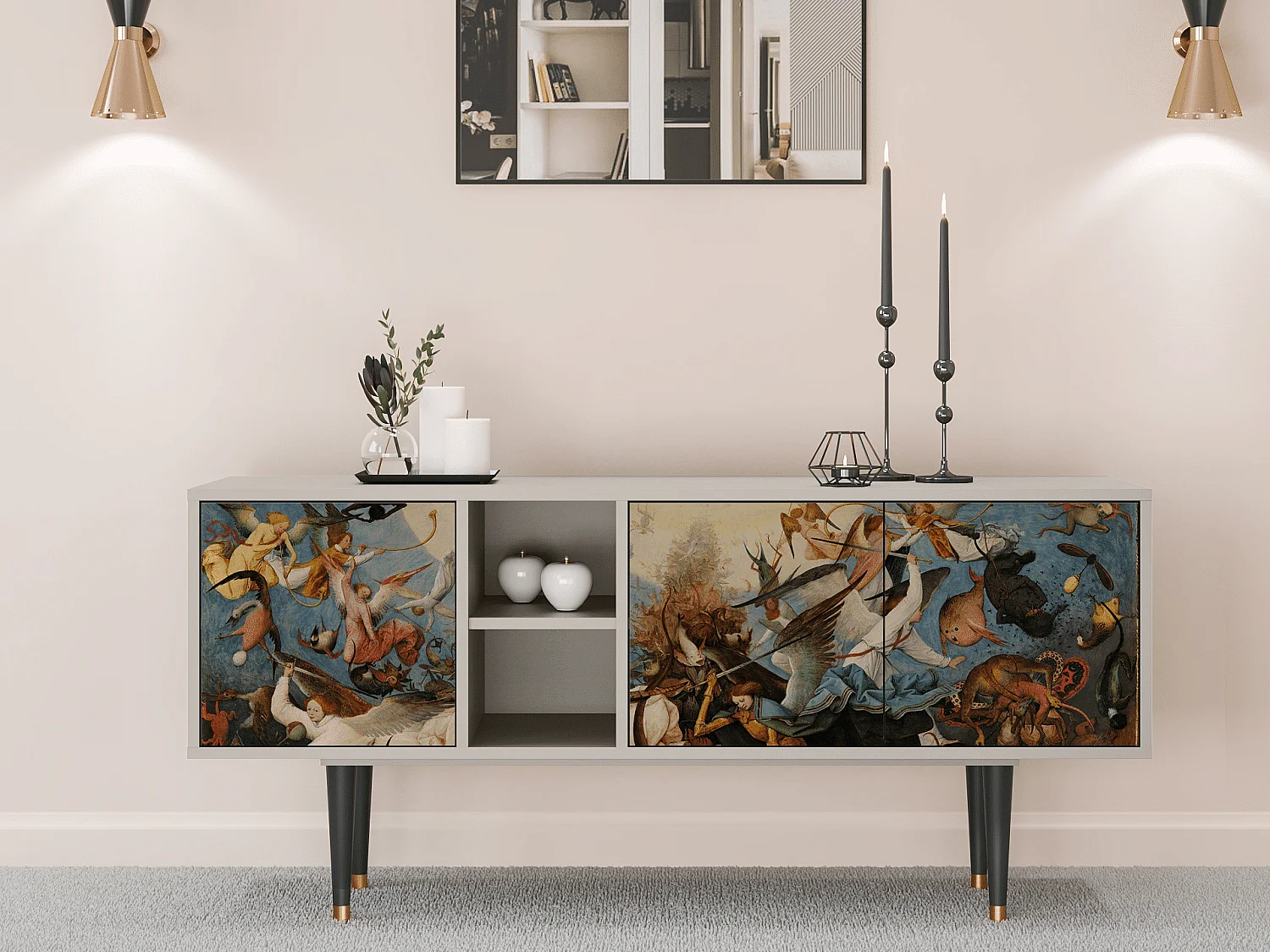 Meuble TV - 150х69х41 cm - T5 - The Fall, Sable