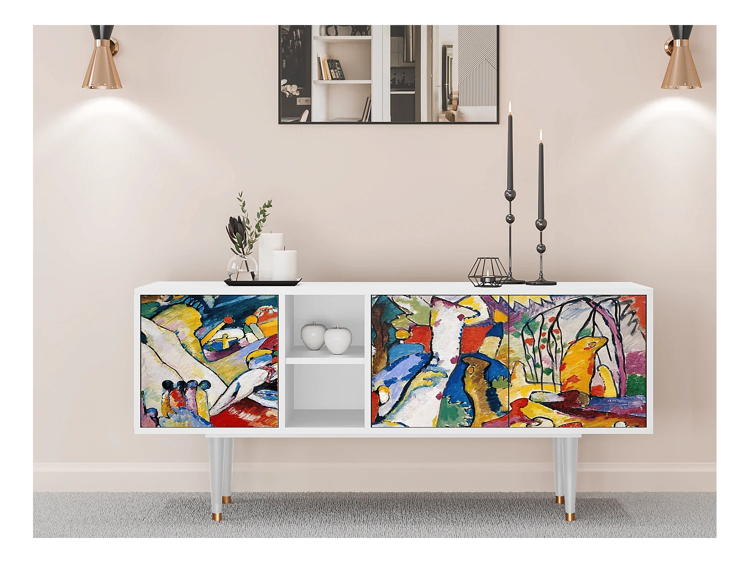 TV-Möbel - 150х69х41 cm - T5 - Improvisation 26  , Weiß