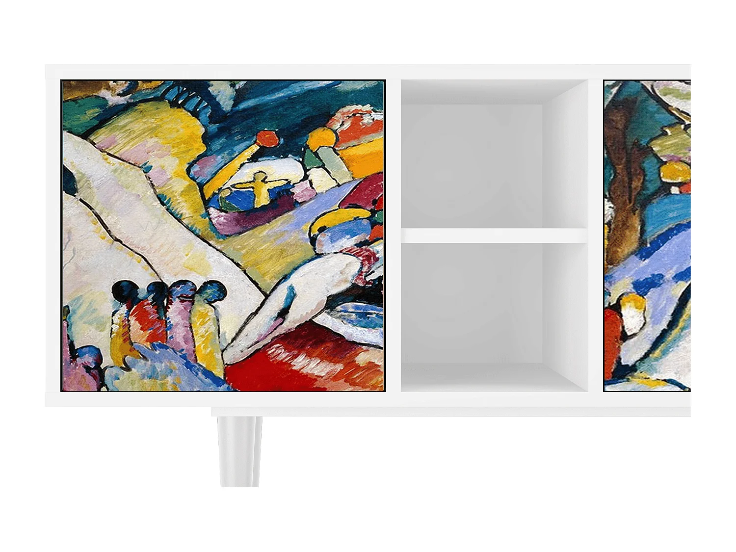 Mueble de TV - 150х69х41 cm - T5 - Improvisation 26  , Blanco