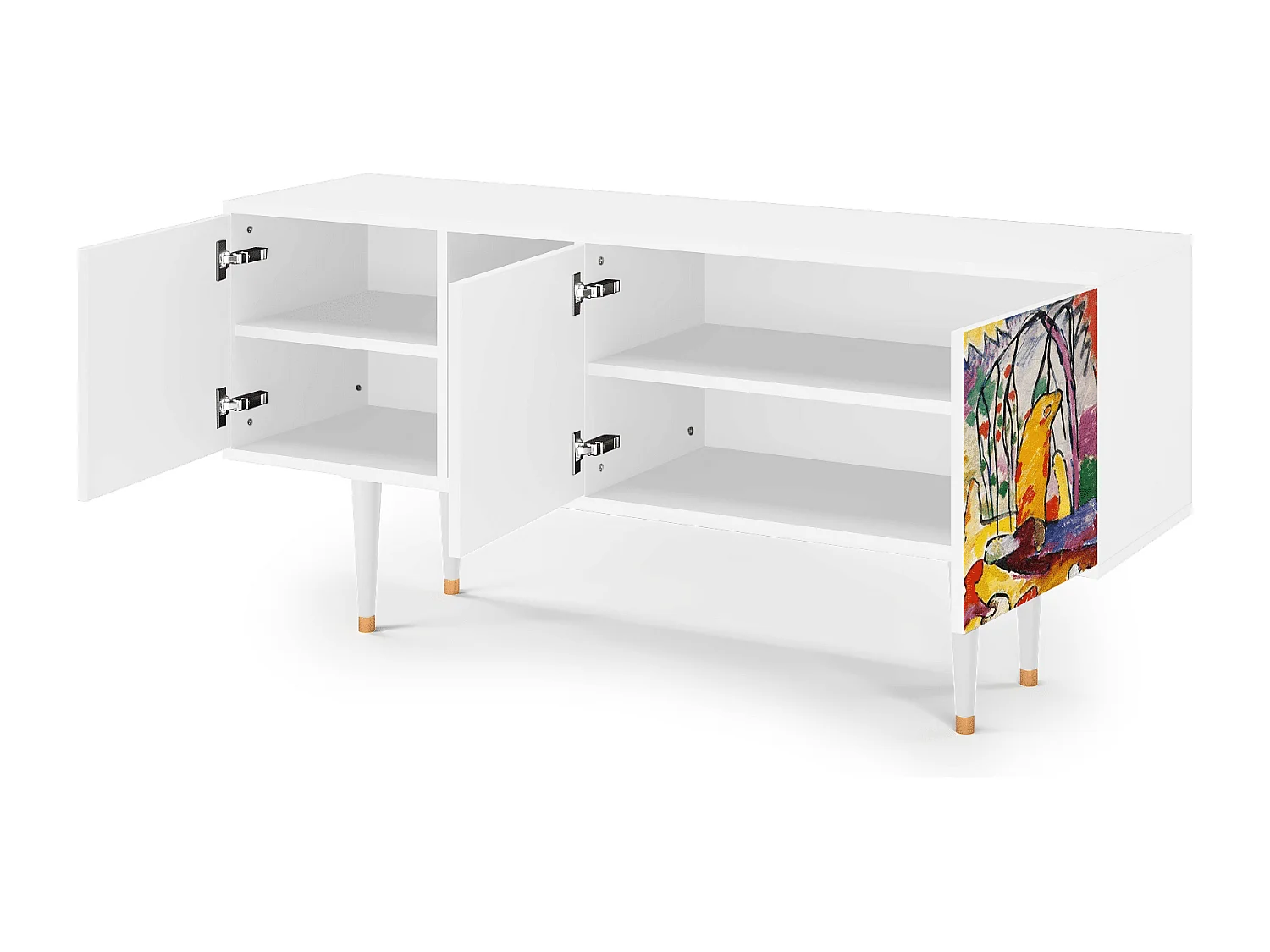 Mueble de TV - 150х69х41 cm - T5 - Improvisation 26  , Blanco