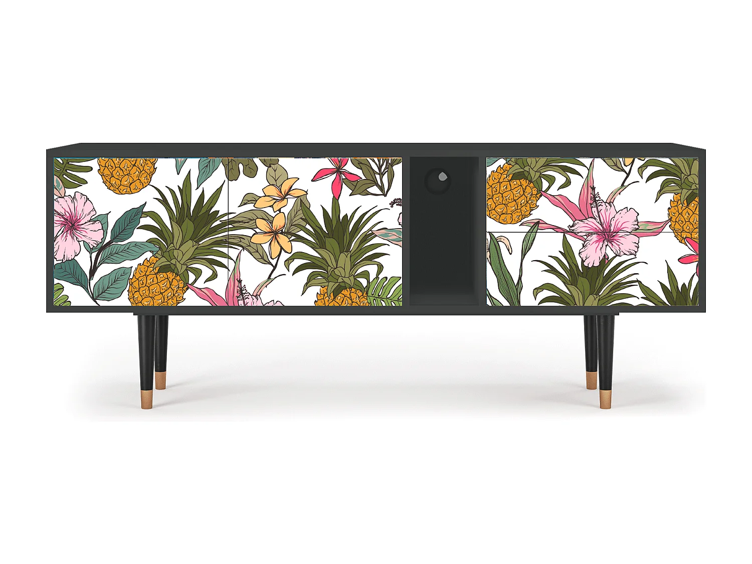 Mueble de TV - 170х69х48 cm - T1 - Estival Fruit, Antracita