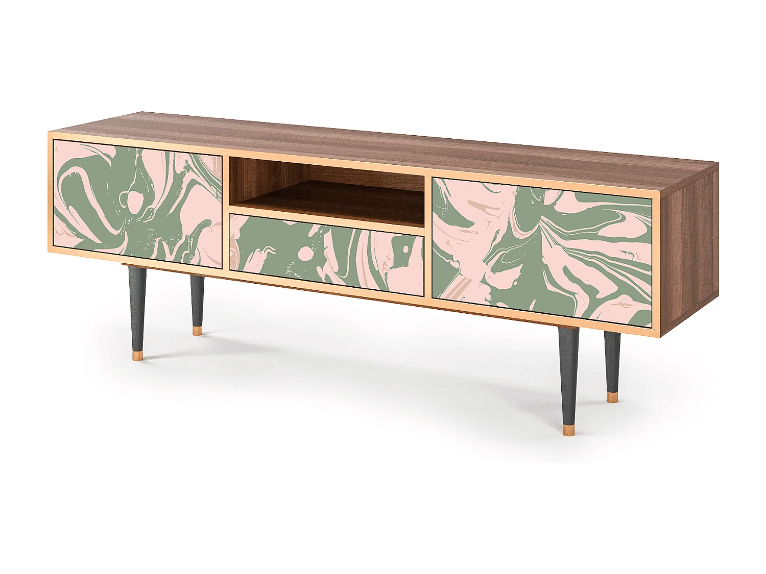 Mueble de TV - 170х59х41 cm - T6 - Aquarelle, Nogal