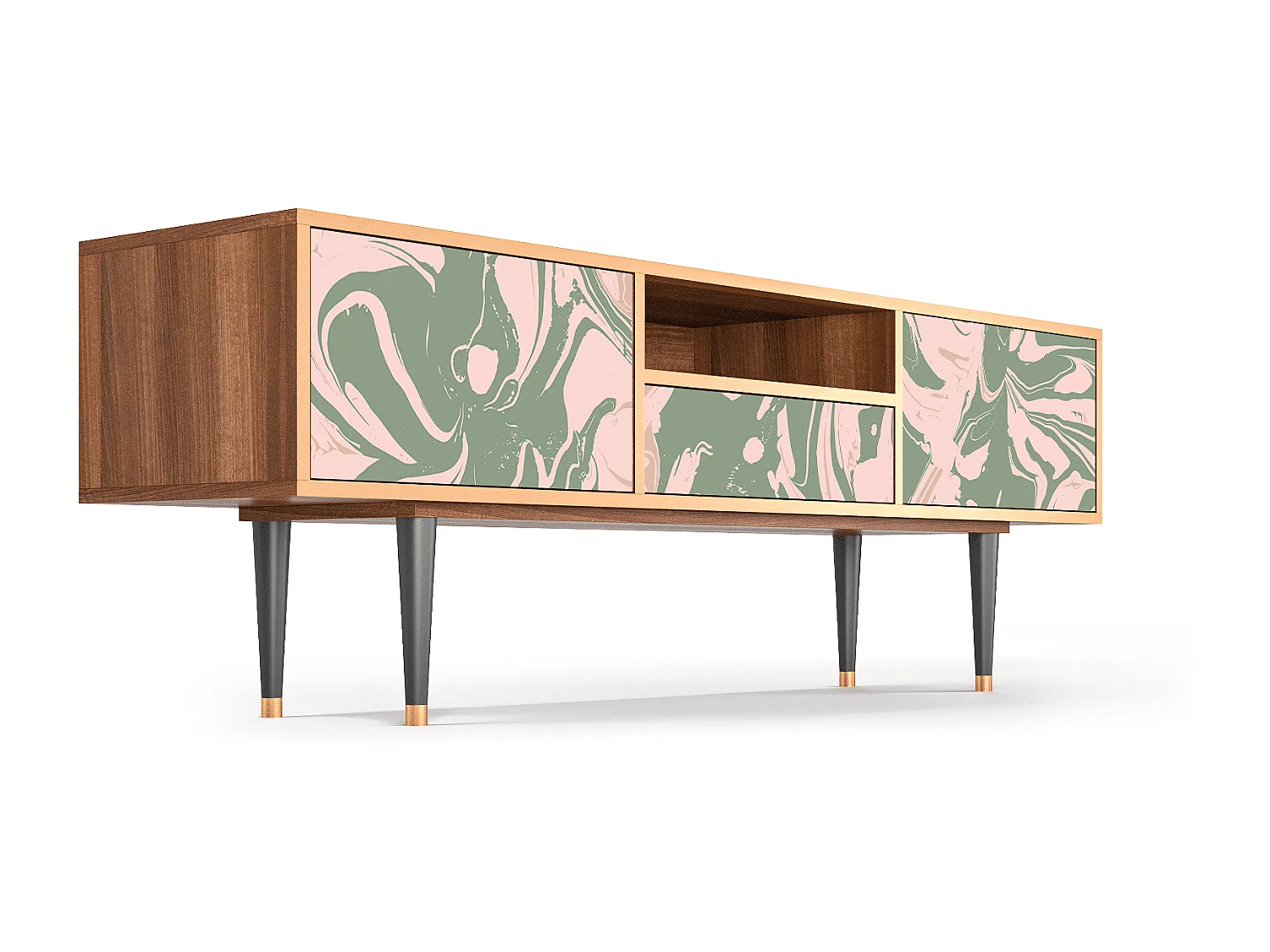 Mueble de TV - 170х59х41 cm - T6 - Aquarelle, Nogal