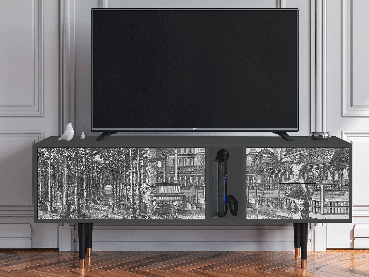 TV-Möbel - 170х69х48 cm - T1 - View of the Piazza, Anthrazit