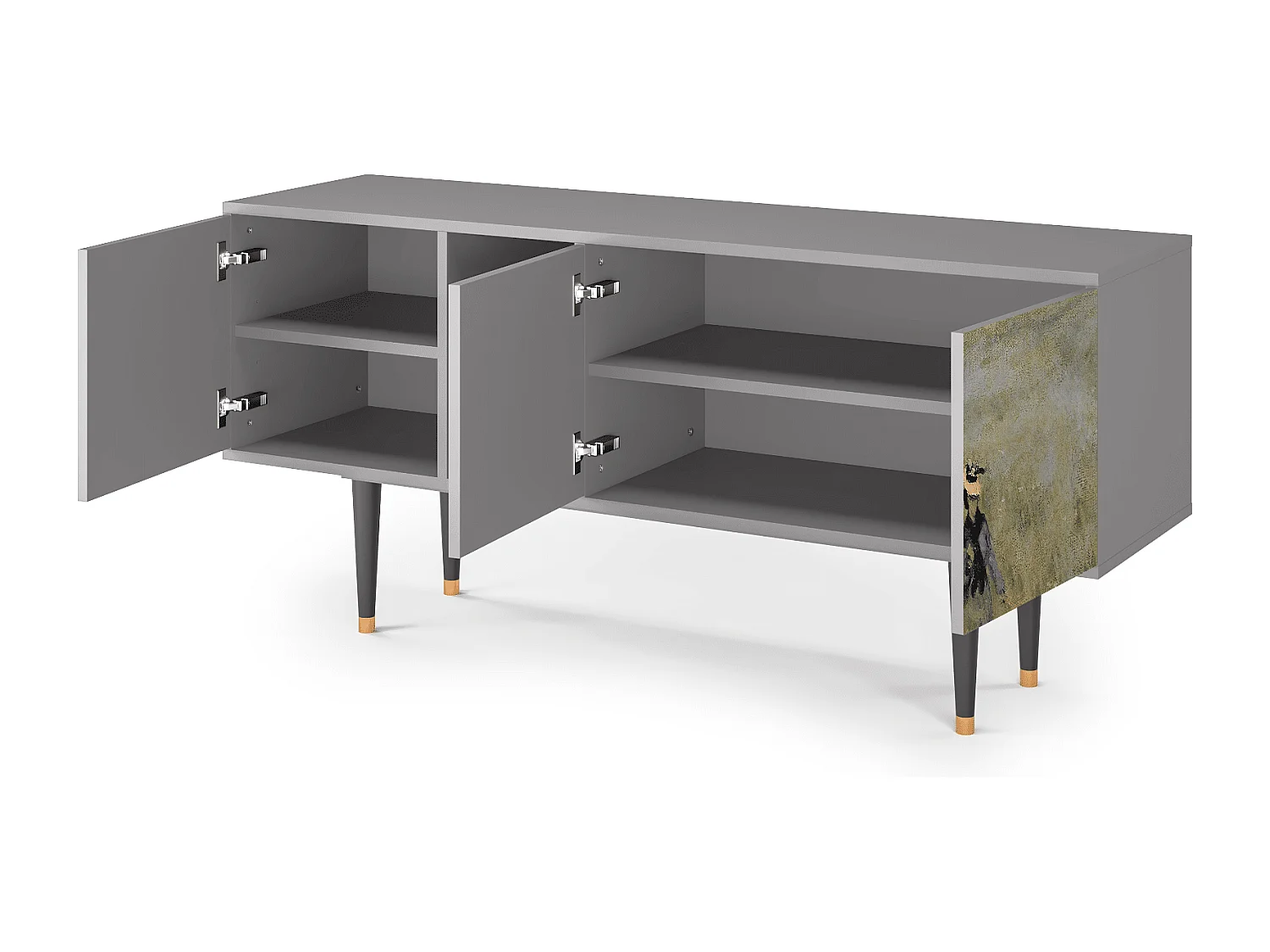 Meuble TV - 150х69х41 cm - T5 - The Poppy Field   , Gris