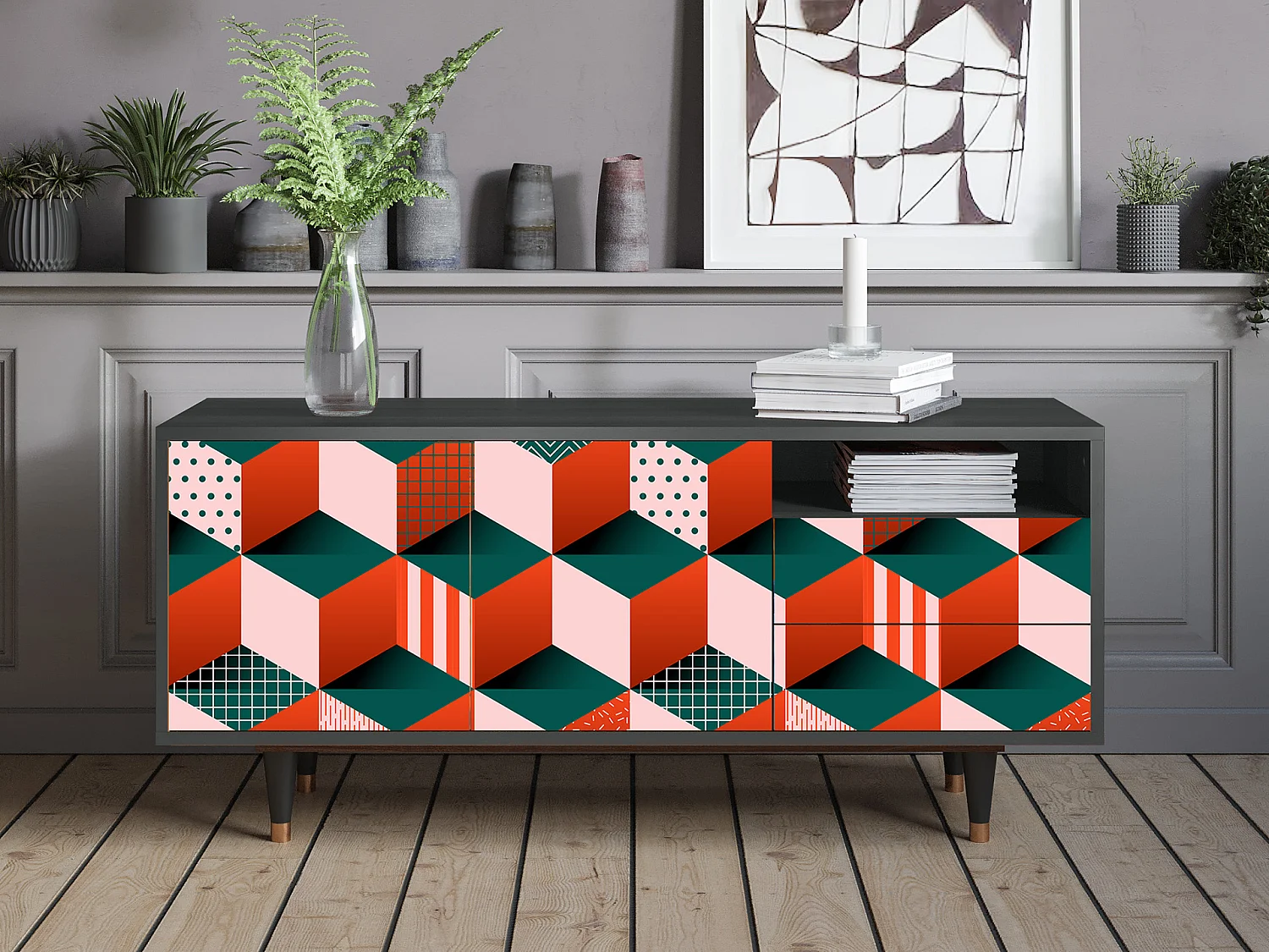 Mobile TV - 125х56х41 cm - T7 - Pepsi-Cola, Antracite